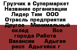 Грузчик в Супермаркет › Название организации ­ Лидер Тим, ООО › Отрасль предприятия ­ Другое › Минимальный оклад ­ 19 000 - Все города Работа » Вакансии   . Адыгея респ.,Адыгейск г.